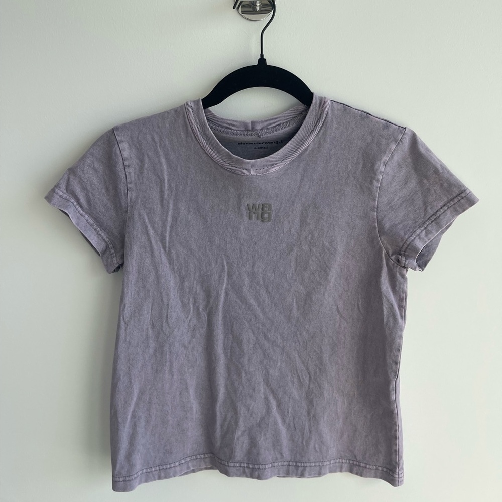 Alexander Wang Logo Lavender T-Shirt
